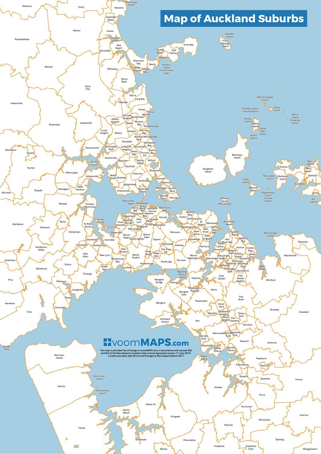 kaart Auckland äärelinnas