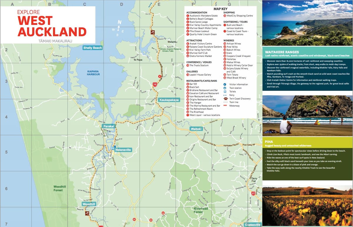 kaart lääne-Auckland