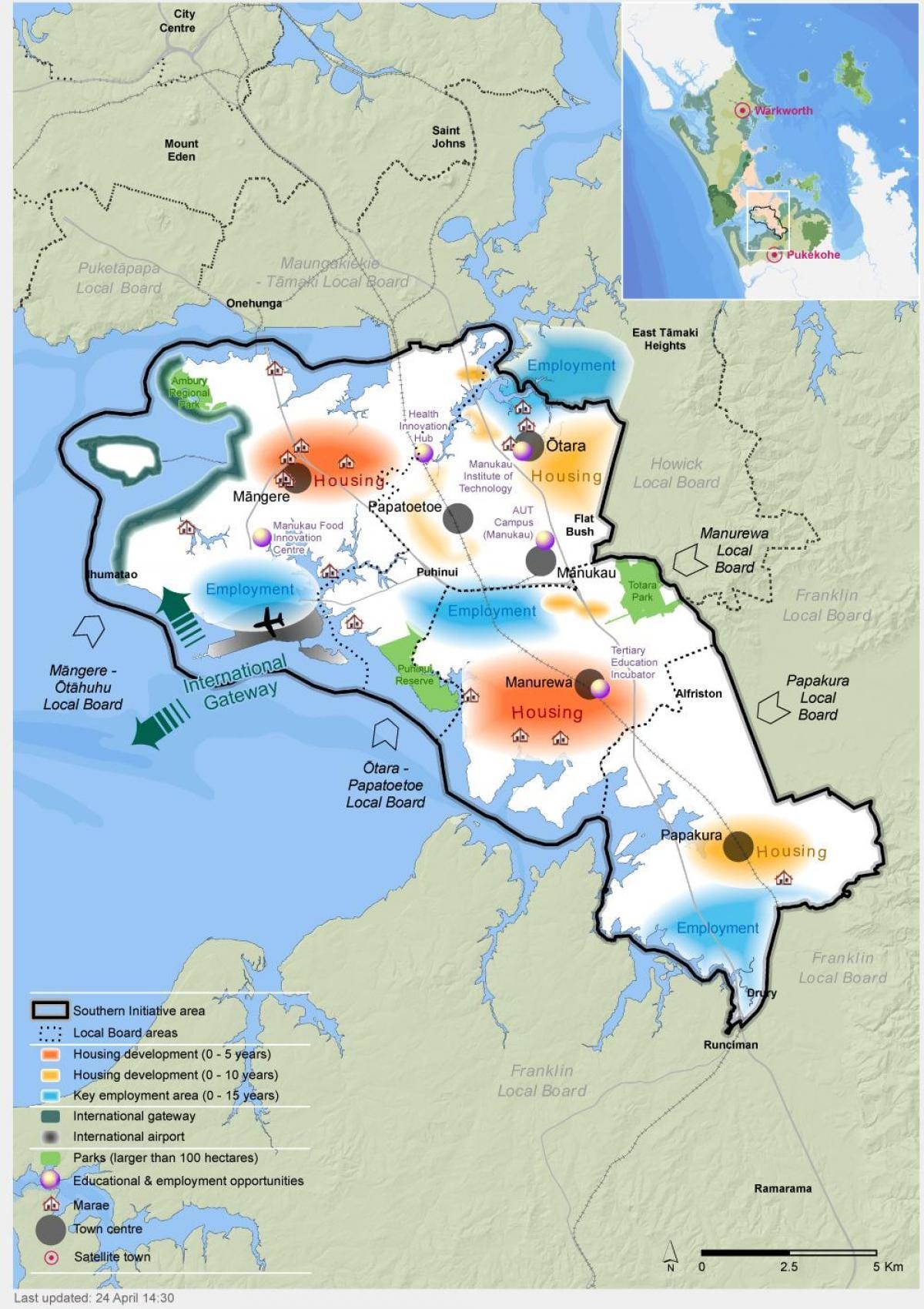 kaart lõuna-Auckland